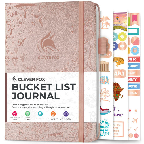 Carnet Clever Fox Bucket List A5 à couverture rigide