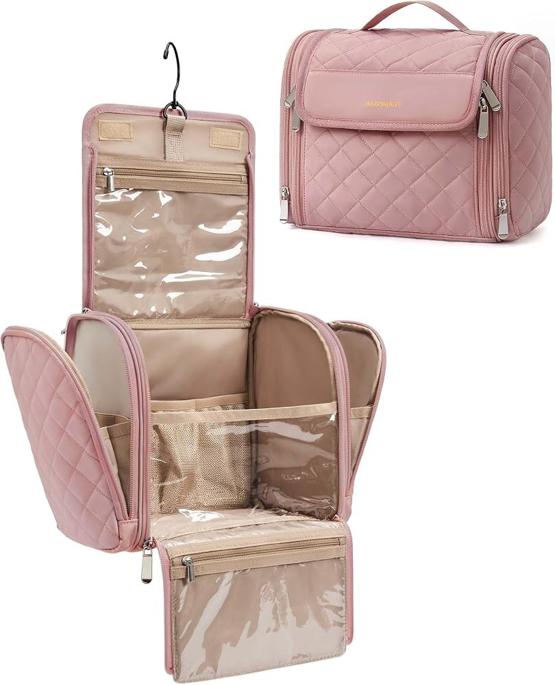 Trousse de toilette suspendue BAGSMART ouverte