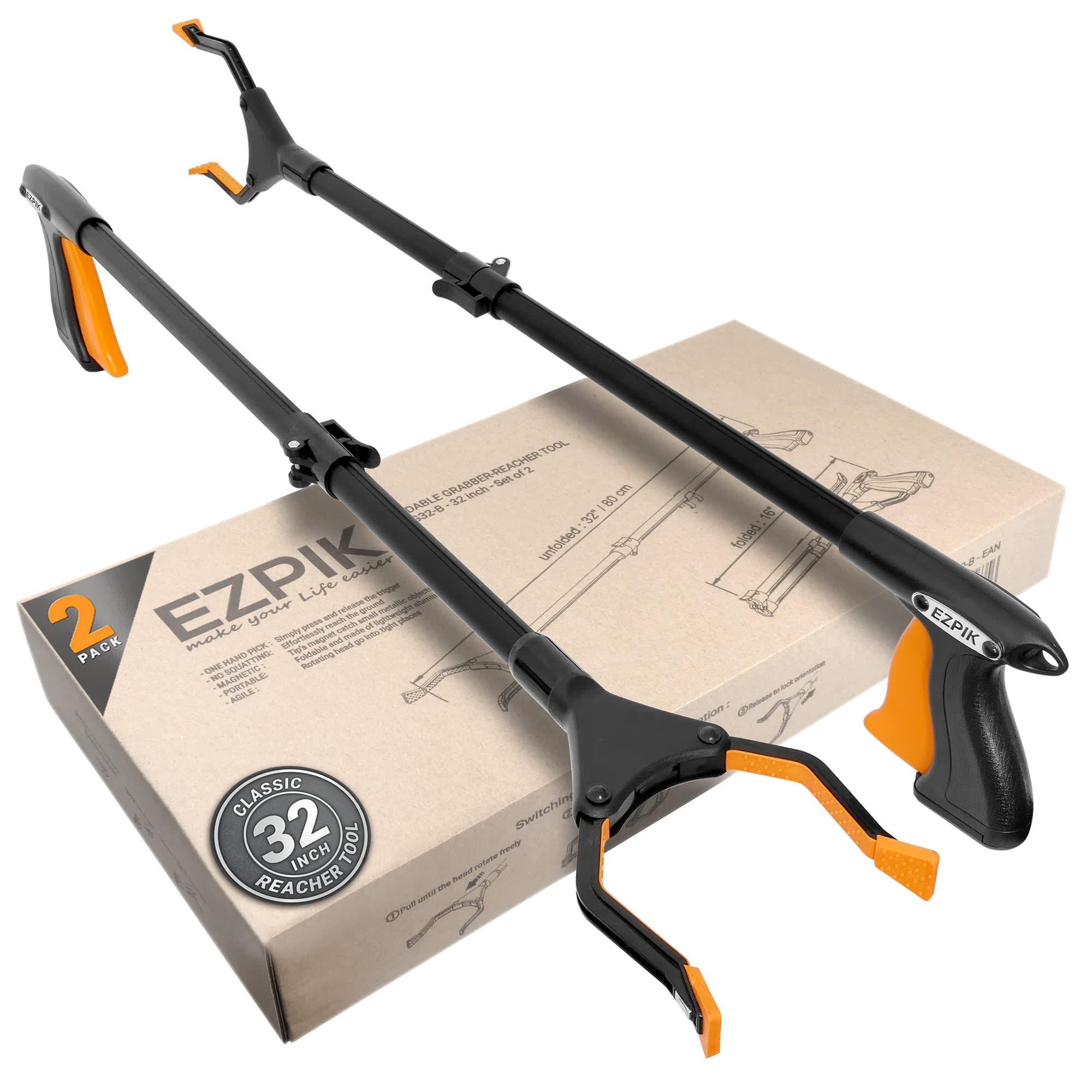 Pince de préhension pliable EZPIK de 32 po